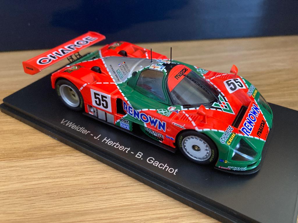 ✅ Mazda 787B 1:43 24h LeMans win 1991 Gachot Weidler Herbert, Ophalen of Verzenden, Nieuw, Auto's