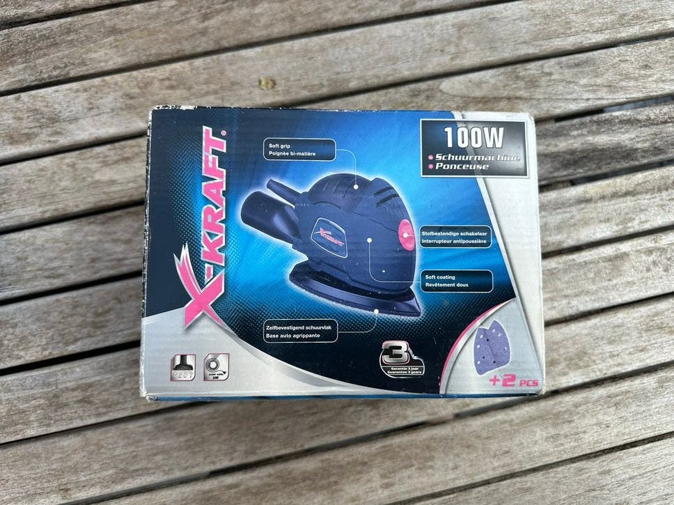 X-Kraft 100W Deltaschuurmachine - Gebruikt, Doe-het-zelf en Verbouw, Gereedschap | Schuurmachines, Gebruikt, Overige typen, Minder dan 600 watt