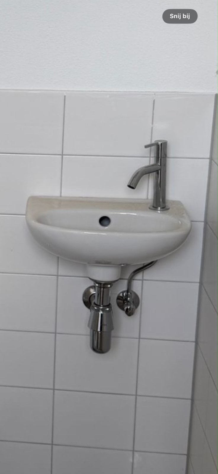 Wasbakje met kraan voor toilet/WC (nieuw), Ophalen, Gebruikt, Chroom, Wastafel
