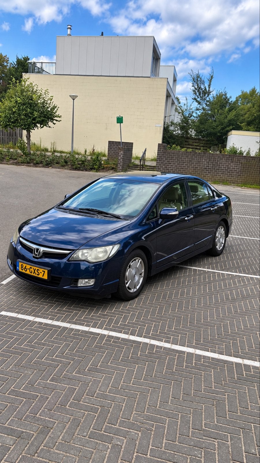 Honda Civic 1.3 Vtec Hybrid 4DR C-tr. 2008 Blauw, Auto's, Beige, Blauw, 22 km/l, Sedan