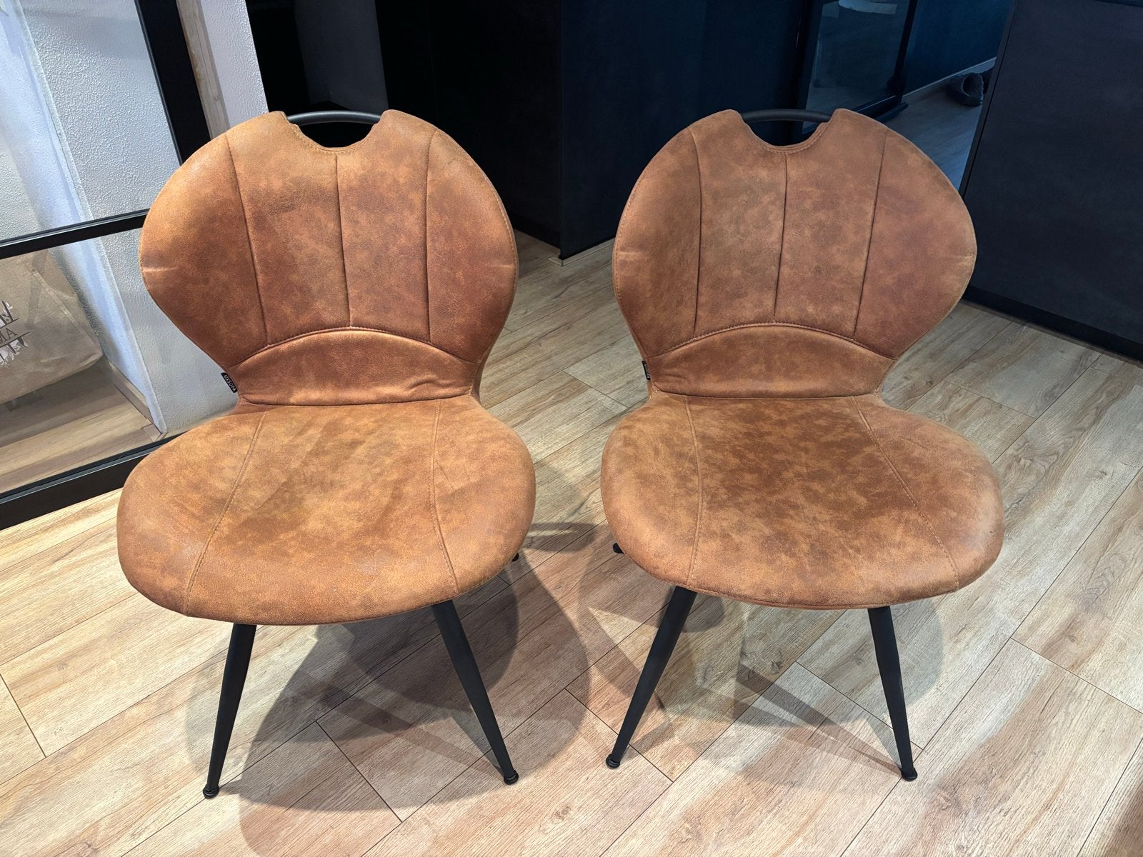 Mxsofa stoelen - 6 stuks in cognac kleur, Huis en Inrichting, Ophalen, Overige materialen, Gebruikt, Bruin