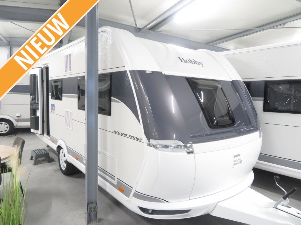 Hobby Excellent Edition 495 UL, Caravans en Kamperen, Caravans, Schokbreker, Rondzit, Hobby, 5 tot 6 meter