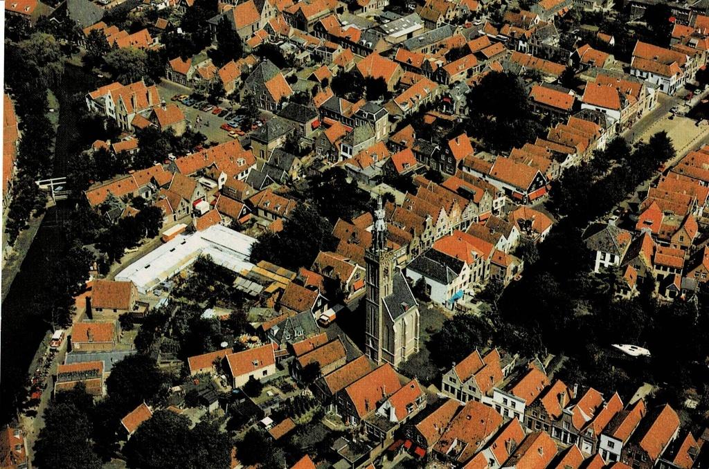 Edam, luchtfoto, Ophalen of Verzenden, 1960 tot 1980, Ongelopen, Noord-Holland