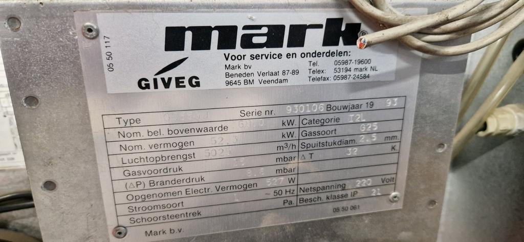 Mark gas kachel voor hal verwarming, Ophalen of Verzenden, Gebruikt, Gas, Gaskachel
