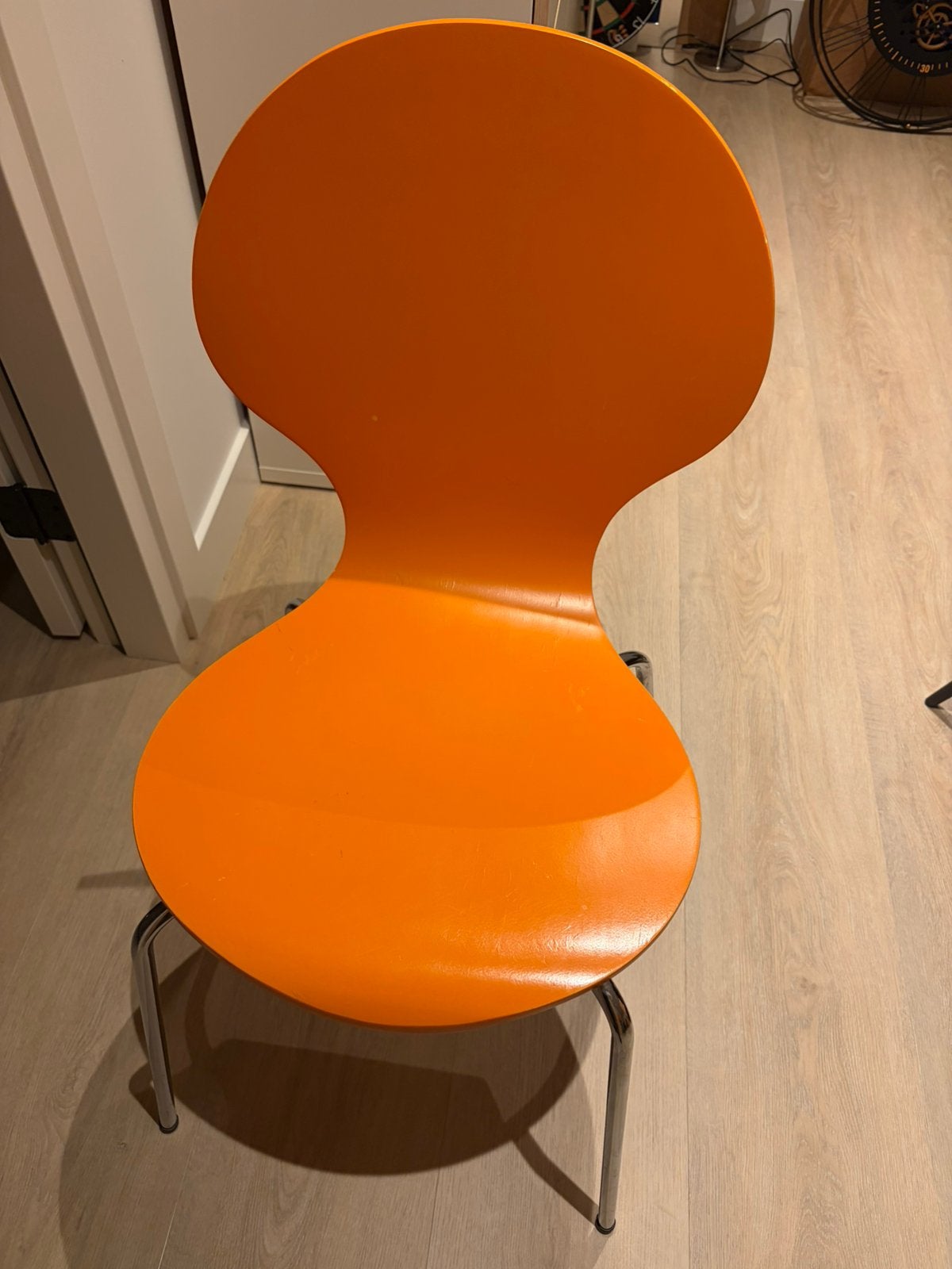 4 oranje vlinderstoelen, Huis en Inrichting, Ophalen, Gebruikt, Overige kleuren, Vier