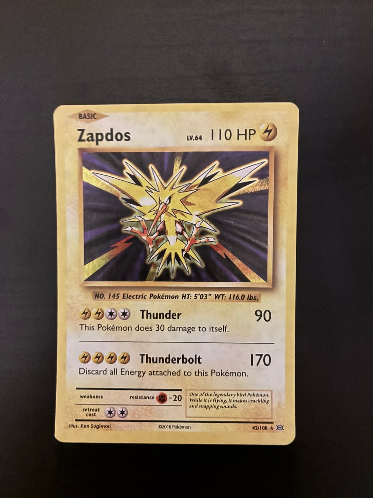 Zapdos kaart, Ophalen of Verzenden, Zo goed als nieuw