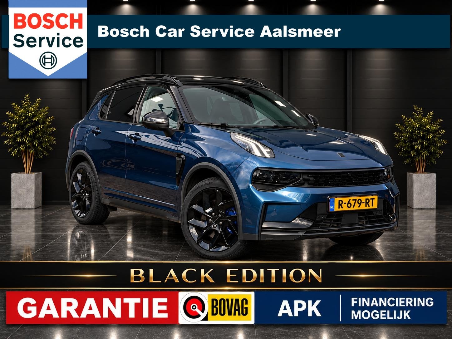 Lynk & Co 01 1.5 / Garantie / Nap / Black Edition /, Automatische klimaatregeling, Stof, Euro 6, Blauw
