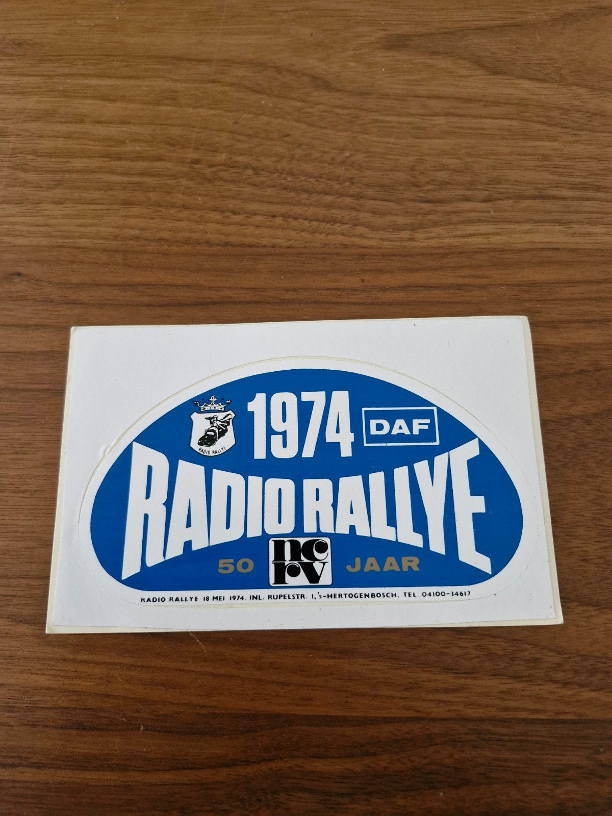 237 DAF Radio Rallye 1974 Sticker - 17 x 11 cm, Ophalen of Verzenden, Nieuw, Auto of Motor