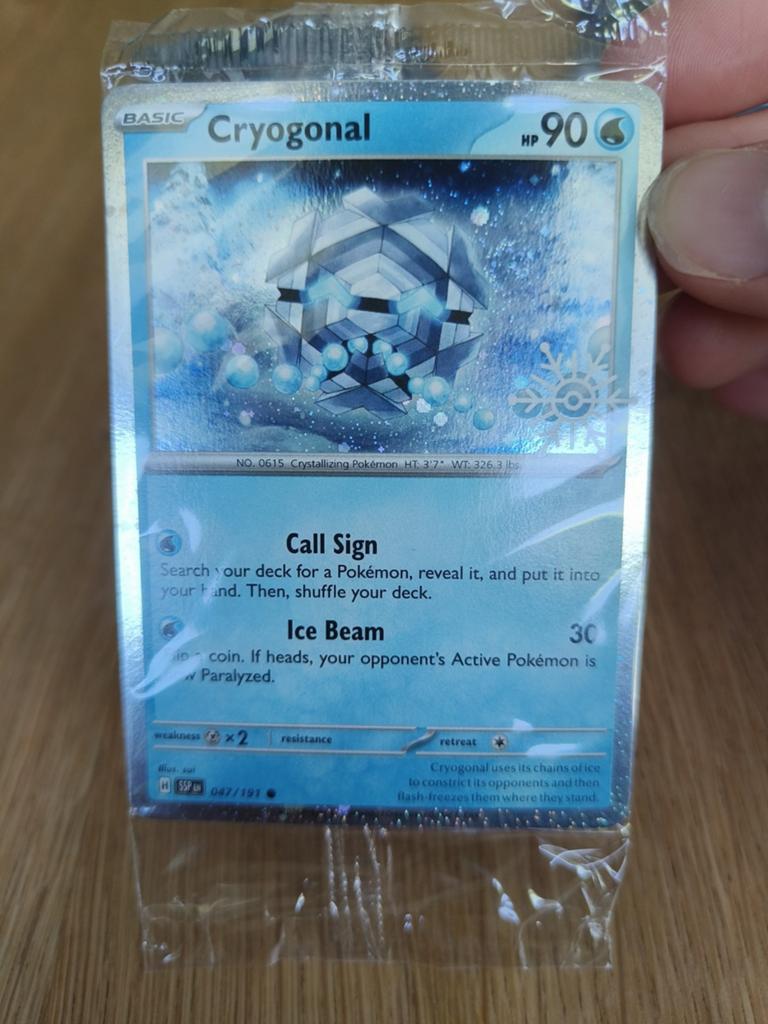 Cryogonal holiday calendar promo sealed, Hobby en Vrije tijd, Verzamelkaartspellen | Pokémon, Ophalen of Verzenden, Nieuw, Losse kaart