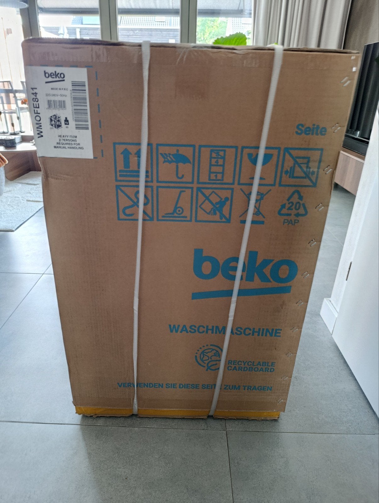 NIEUWE BEKO WASMACHINE WMOFE841 - 8kg Duits display A Label, Ophalen, Nieuw, Voorlader, Energieklasse A of zuiniger