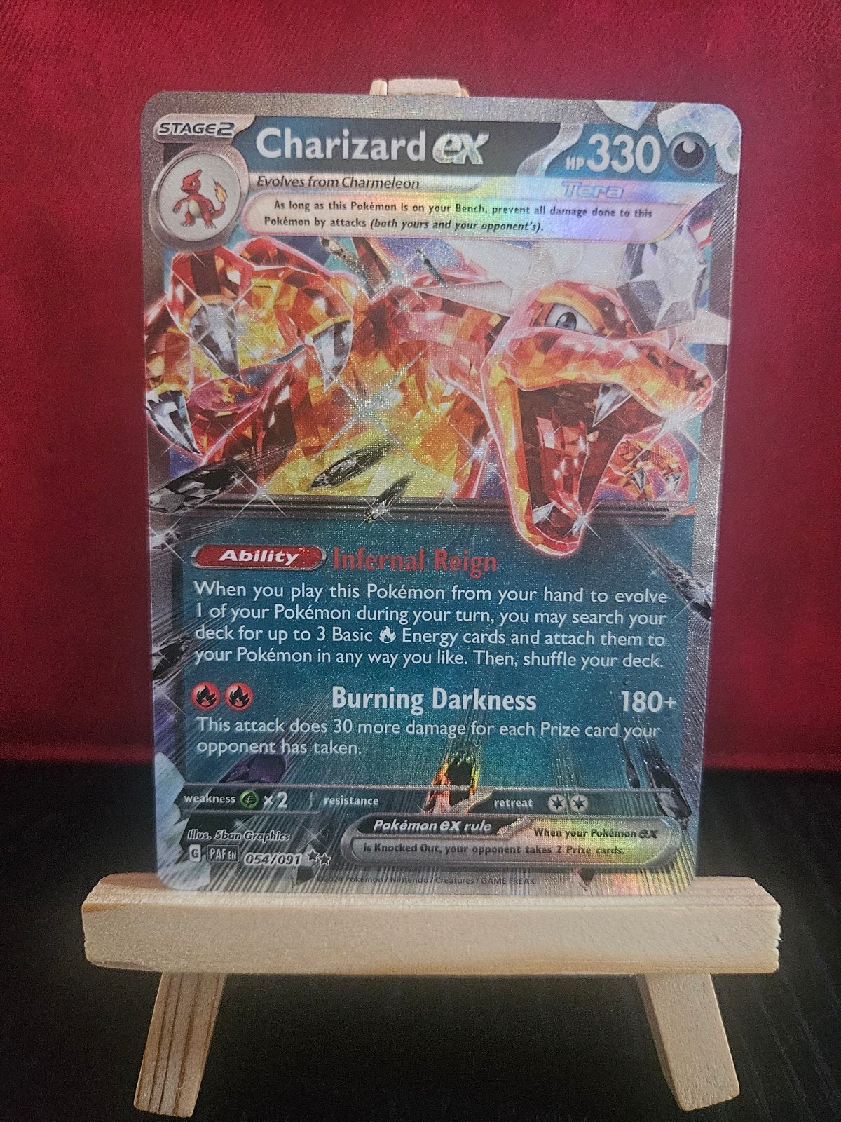Charizard ex #054, Ophalen of Verzenden, Zo goed als nieuw, Losse kaart
