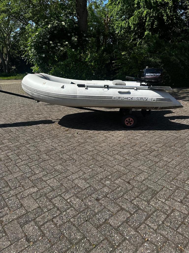 Quicksilver Rubberboot 3.10 met 6PK Mercury 4 takt, Ophalen, Buitenboordmotor, Brandstoftank, Mercury