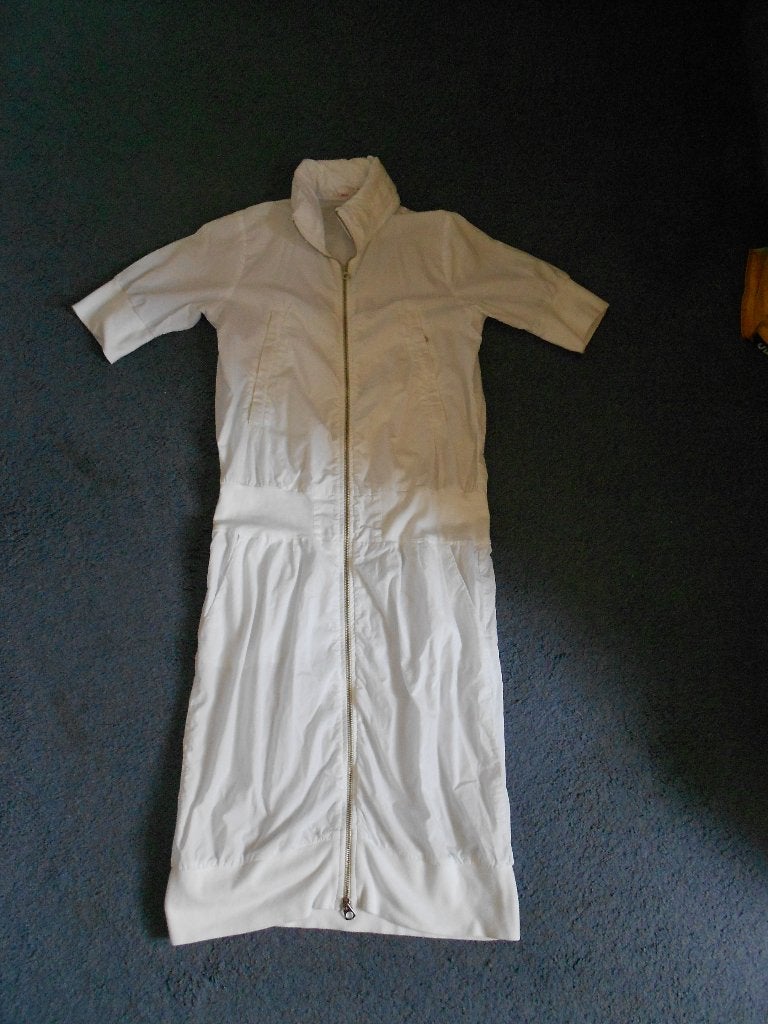 Stoere witte jurk van nolita de nimes ( maat m ), Maat 38/40 (M), Wit, Ophalen of Verzenden, Zo goed als nieuw