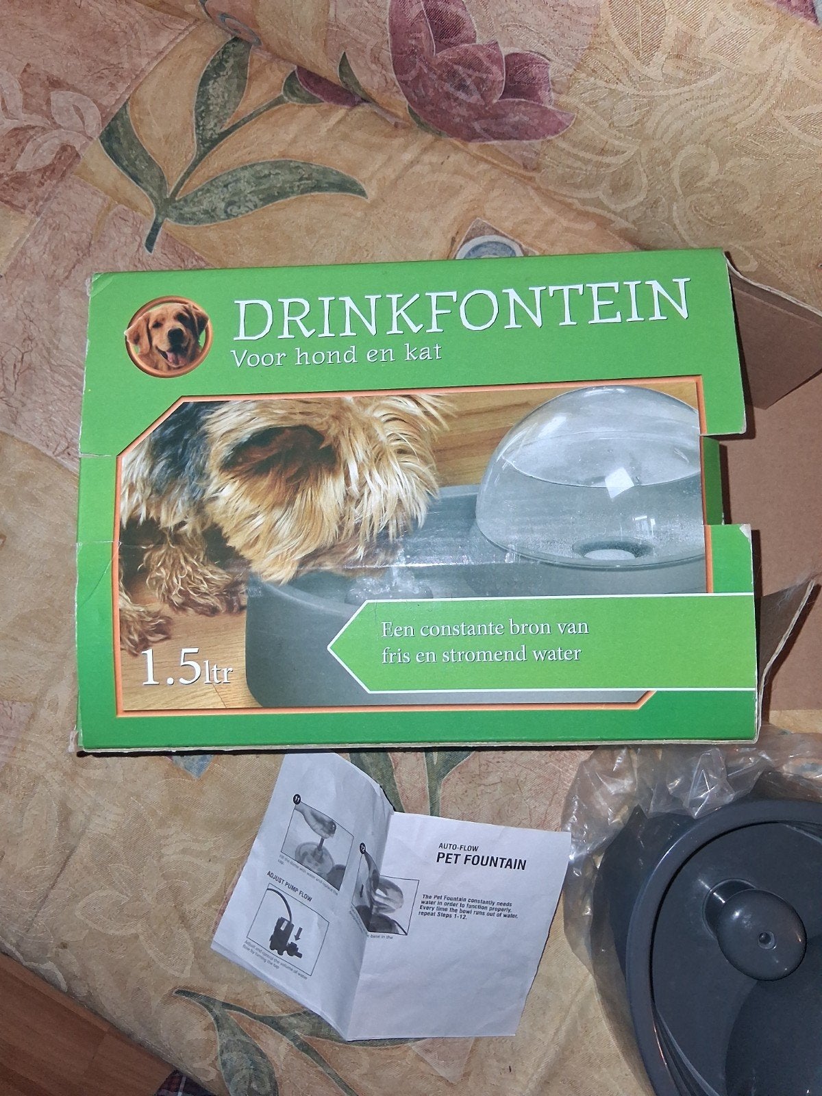 Drinkfontijn voor Kat en Hond, Ophalen