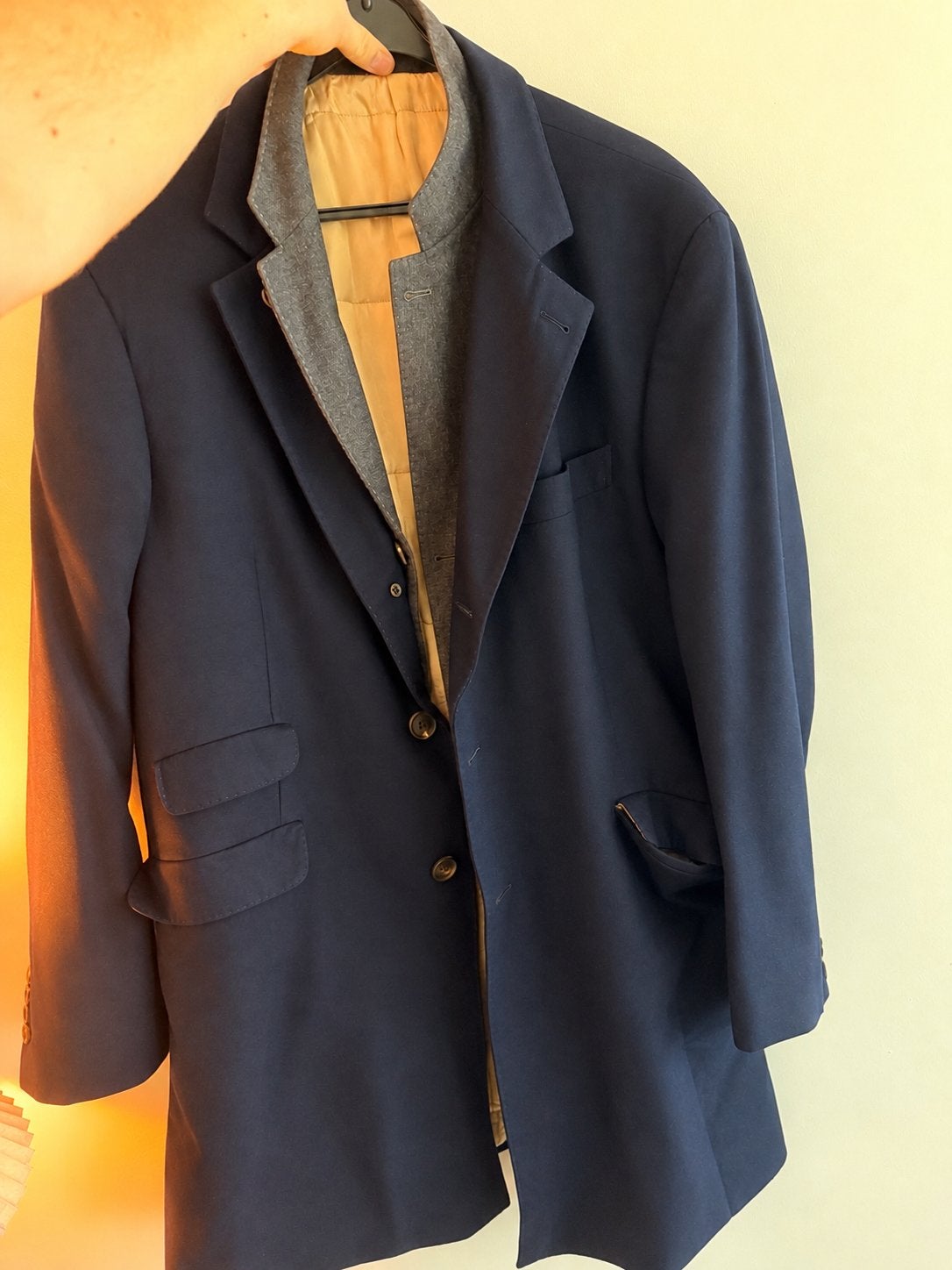 Brunello Cucinelli lange winterjas cashmere wol maat 54, Ophalen of Verzenden, Zo goed als nieuw, Maat 52/54 (L), Blauw