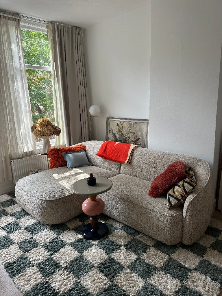 FonQ Chubby Chaise Longue Links - Beige, Ophalen, Gebruikt, Driepersoons, 200 tot 250 cm