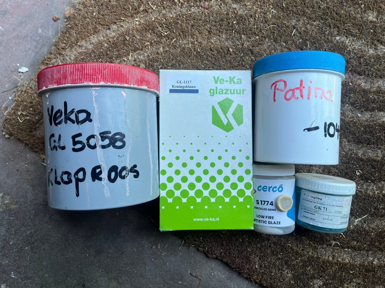 Diverse glazuren keramiek, Ophalen of Verzenden, Gebruikt