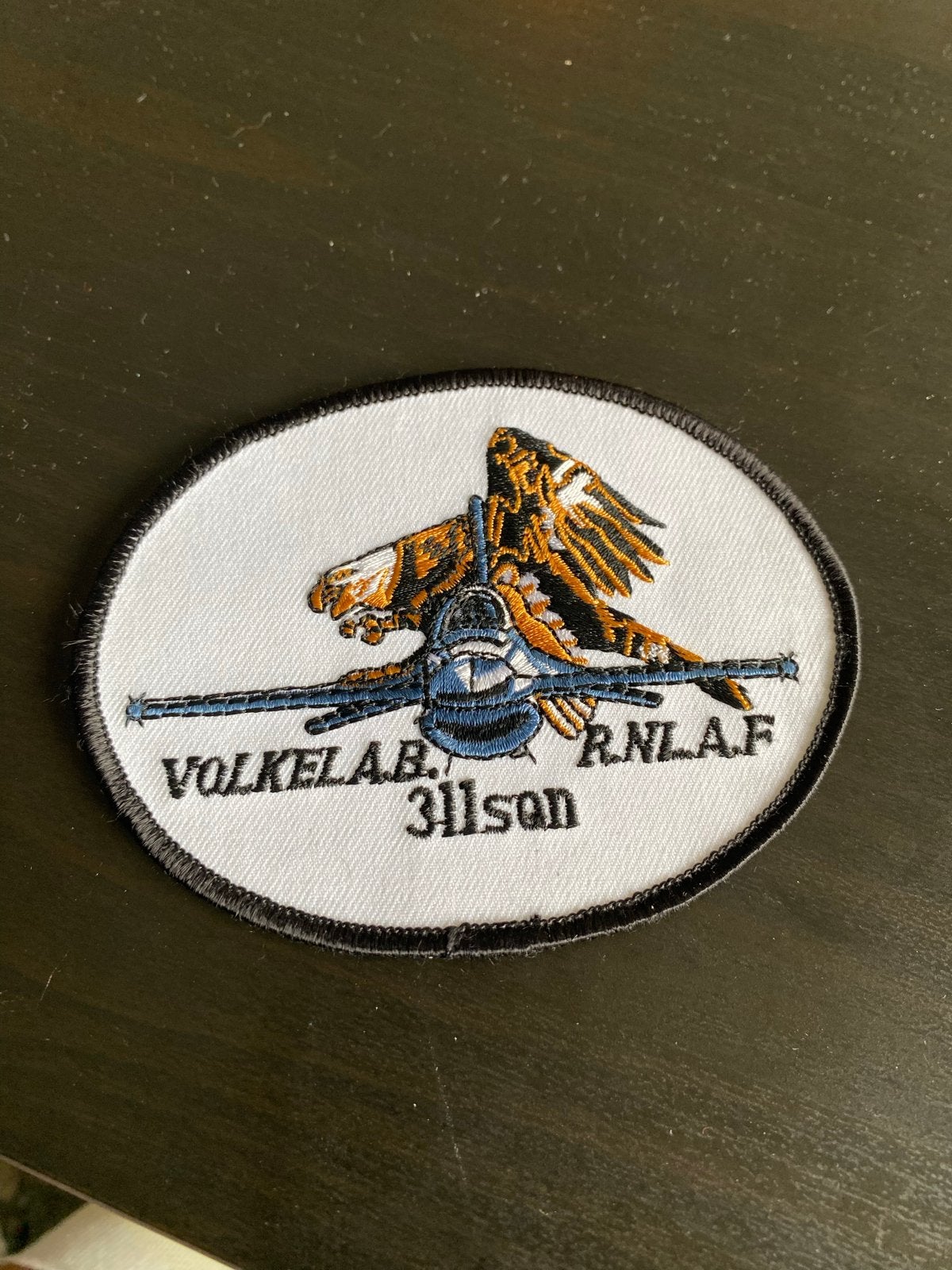 Volkel AB R.N.L.A.F. 311 Sqn F-16 Patch, Ophalen of Verzenden, Luchtmacht, Nederland, Embleem of Badge