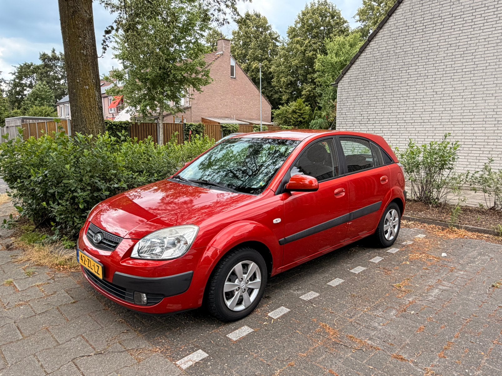 Kia Rio 2008 Rood, Auto's, Kia, Voorwielaandrijving, Stof, 4 cilinders, 49 €/maand