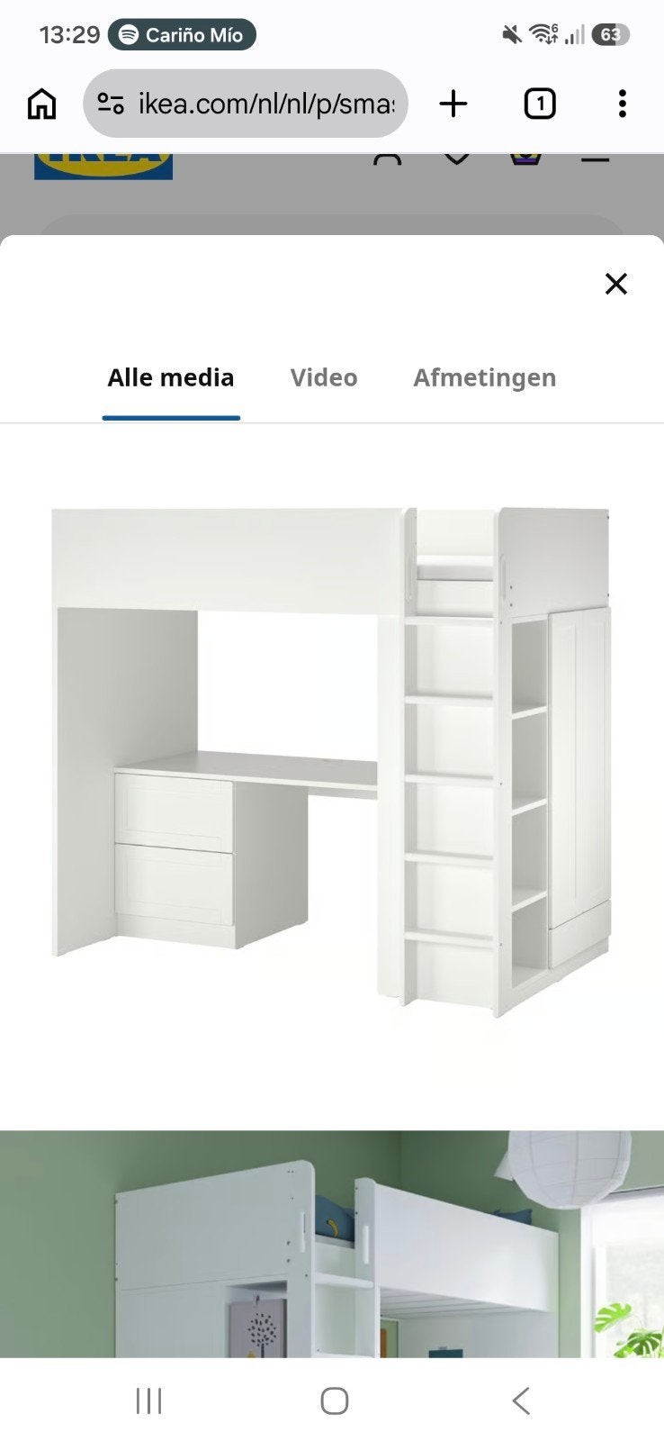 hoogslaper ikea, Ophalen, Hoogslaper