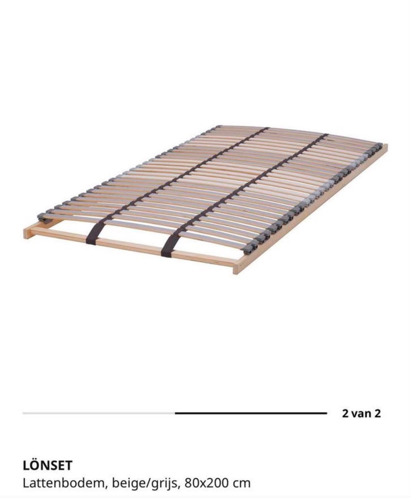 IKEA lattenbodem zo goed als nieuw per stuk 25€, Ophalen, Eenpersoons, Zo goed als nieuw, 80 cm