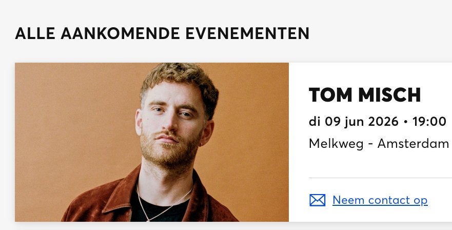 Tom Misch melkweg, Eén persoon, Juni