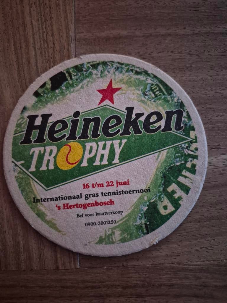 Heineken bierviltje - Heineken Trophy 's Hertogenbosch, Ophalen of Verzenden, Gebruikt, Viltje(s), Heineken