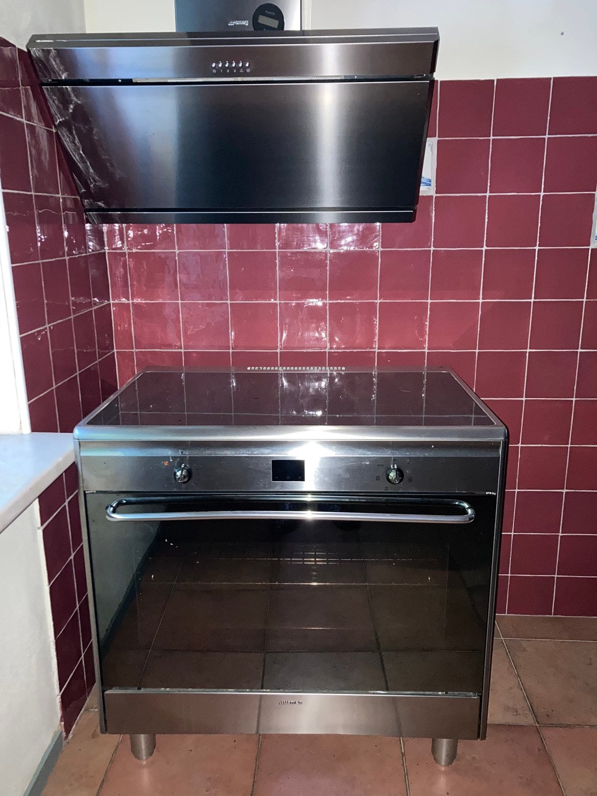 Smegg fornuis met Schott Ceran inductiekookplaat met oven, Witgoed en Apparatuur, Ophalen, Gebruikt, 60 cm of meer, 4 kookzones