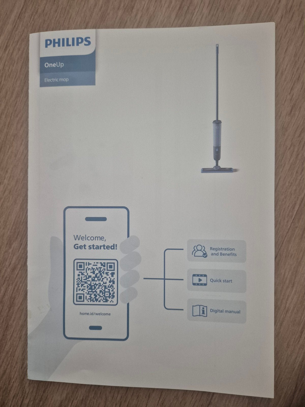 Philips OneUp Elektrische Dweil - Zo goed als nieuw, Ophalen, Philips, Draadloos, Zo goed als nieuw