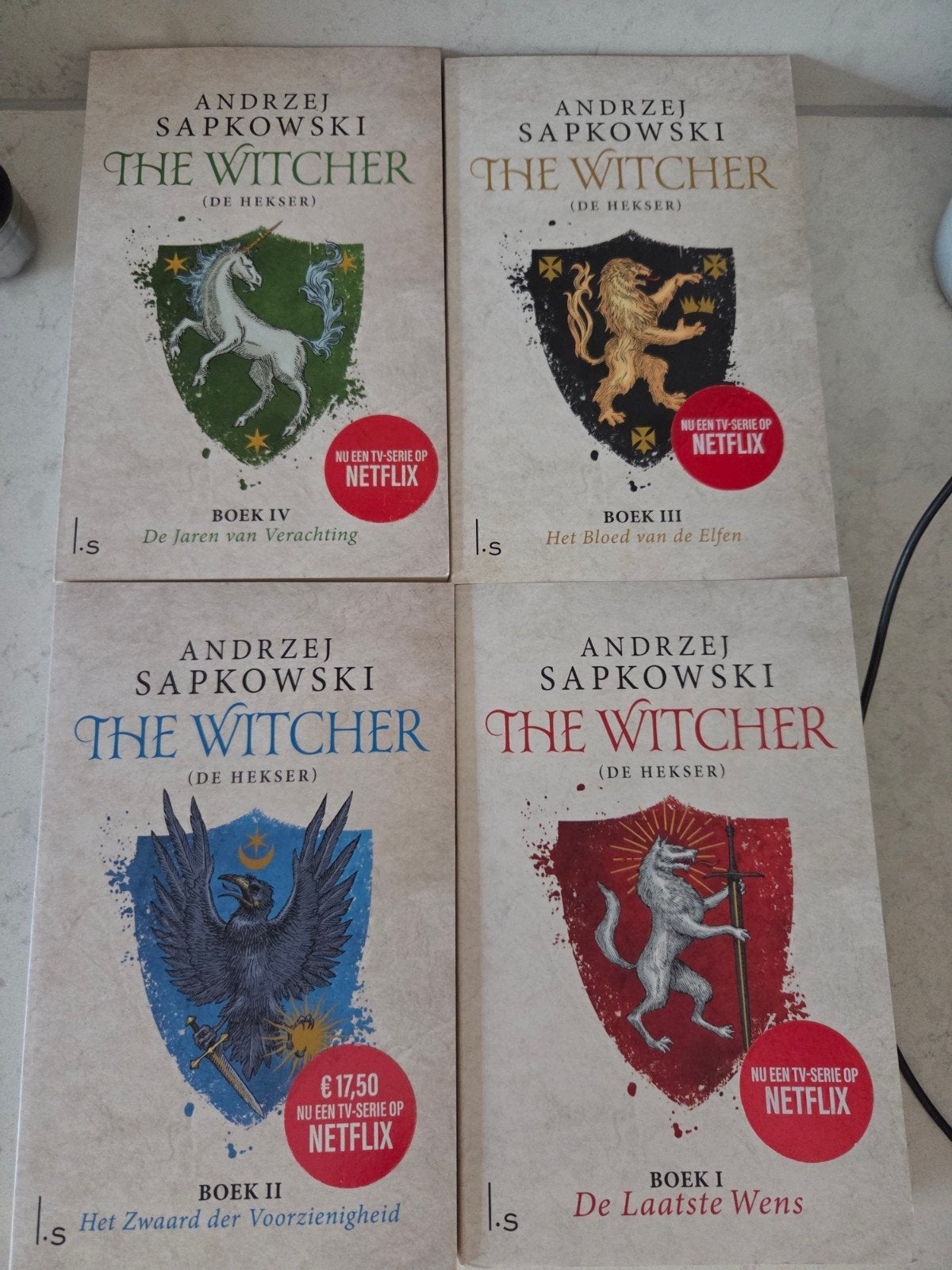 The Witcher - Complete serie 1 tm 7 + proloog / Sapkowski, Boeken, Ophalen of Verzenden, Gelezen