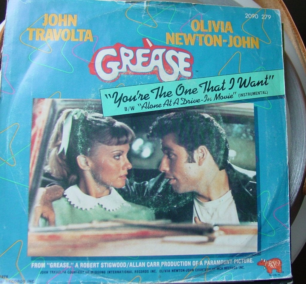 45T 7INCH VINYL SINGLE JOHN TRAVOLTA AND OLIVIA NEWTON JOHN, Ophalen of Verzenden, Gebruikt, Pop