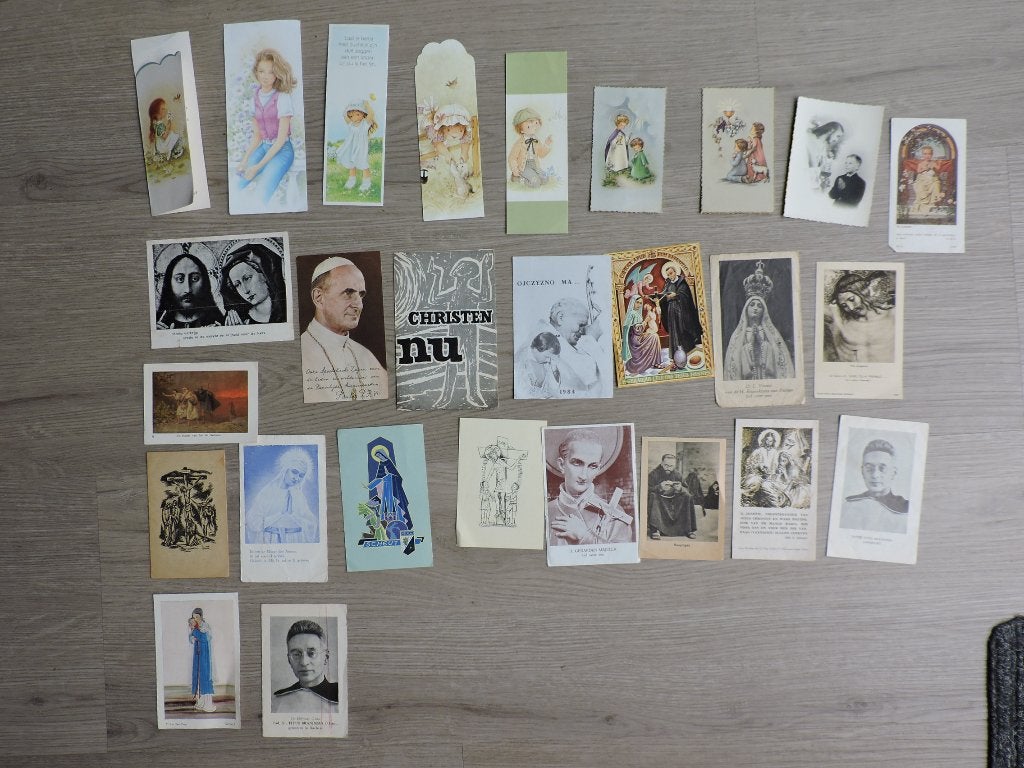 20 bid en Comunnie prentjes Jaren 50-- 60, Ophalen of Verzenden, Gebruikt, Overige typen, Christendom | Protestants