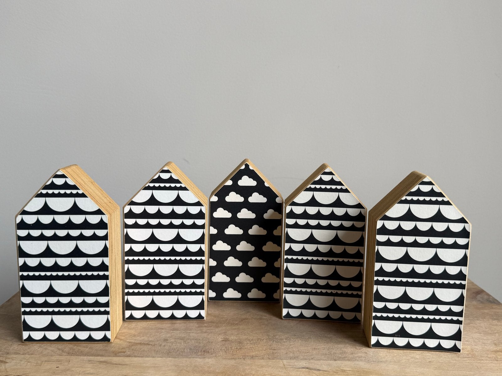 Houten decoratie huisjes - duurzaam en stijlvol, Hout, Meerkleurig, Ophalen of Verzenden, Zo goed als nieuw