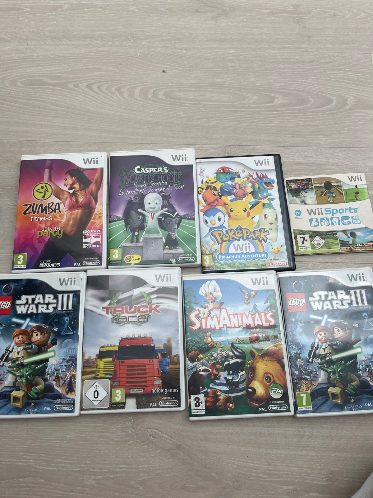 Wii Spellen Collectie: Zumba, Pokémon, Star Wars, SimAnimals, Spelcomputers en Games, Games | Nintendo Wii, Gebruikt, Overige genres