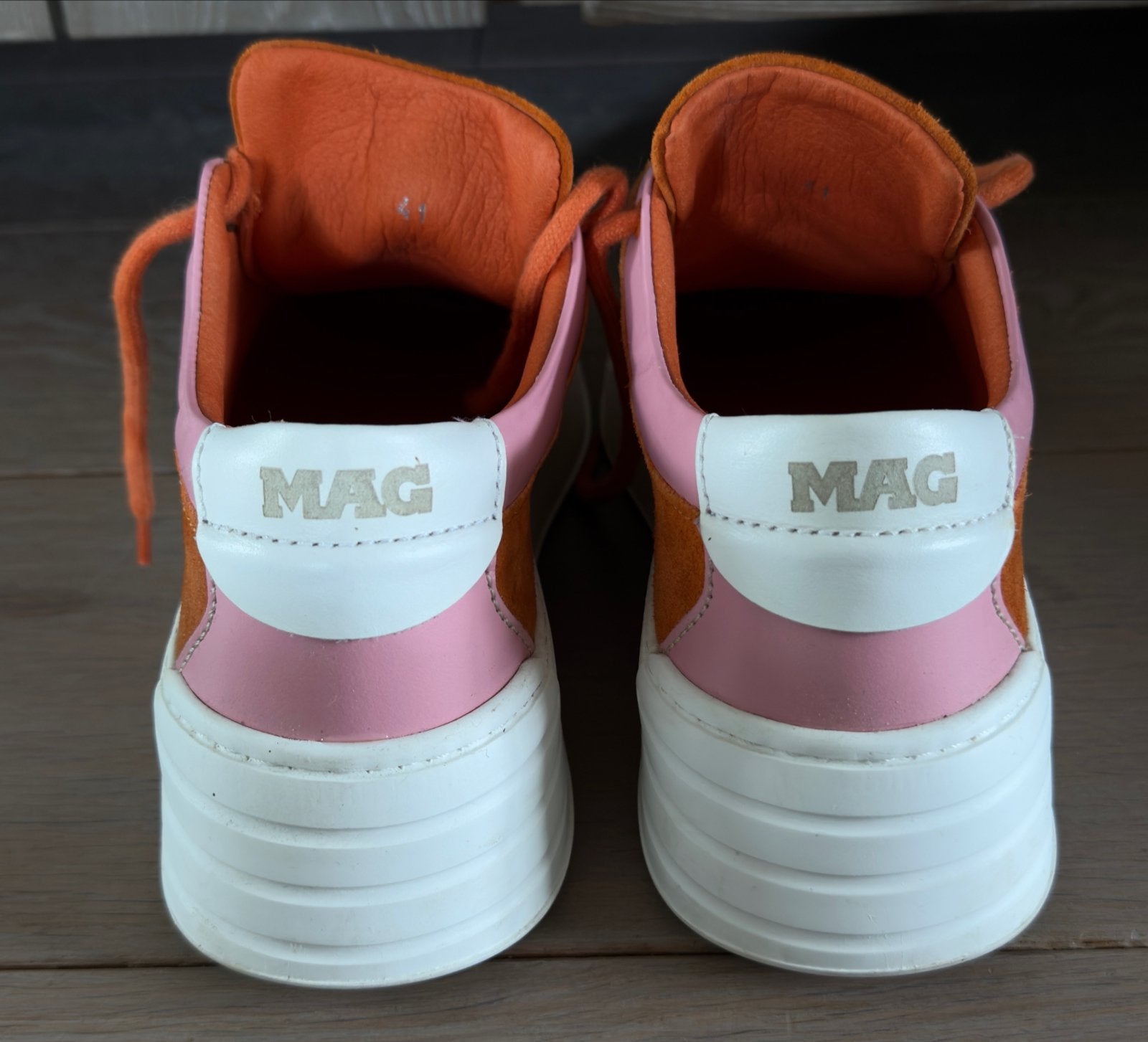 MAG sneakers, zo goed als nieuw, maat 41, Ophalen of Verzenden, Zo goed als nieuw, Oranje, Sneakers of Gympen