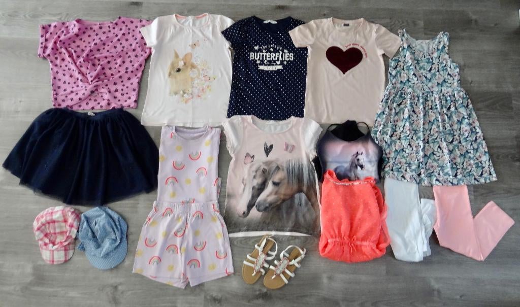 Pakket meisjes zomer kleding maat 134 140, Ophalen of Verzenden, Zo goed als nieuw, Meisje, Setje