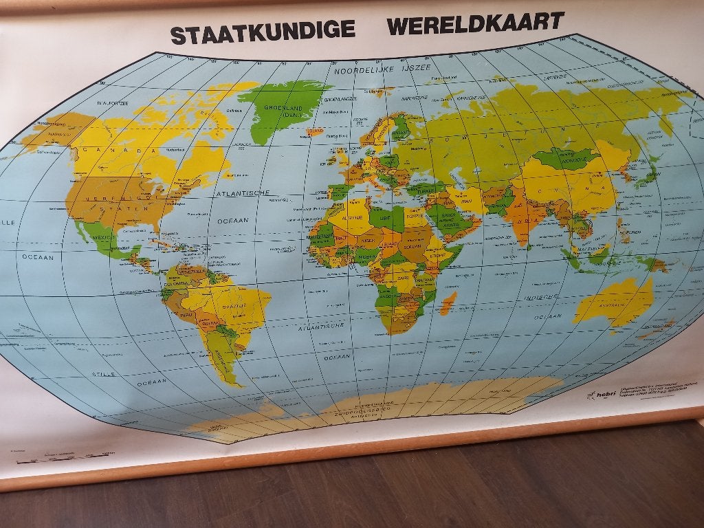 Schoolplaat wereldkaart, Ophalen, Aardrijkskunde