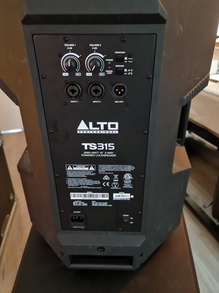 Complete PA incl 2 top, 2 Sub en Hybride Mixer, Subwoofer, Refurbished, Ophalen, 150 watt of meer