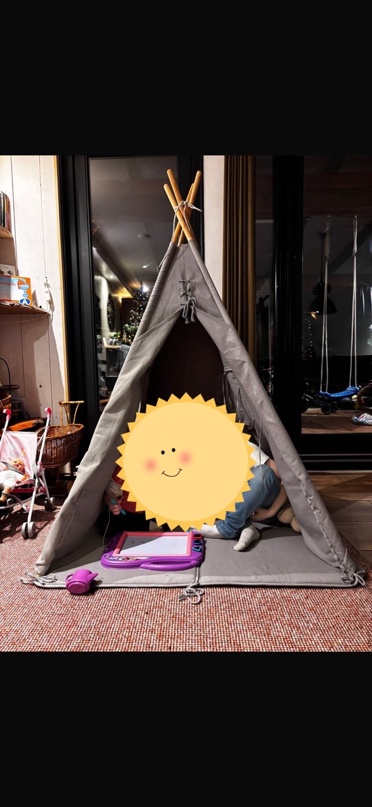 Tipi speeltent, Ophalen, Gebruikt