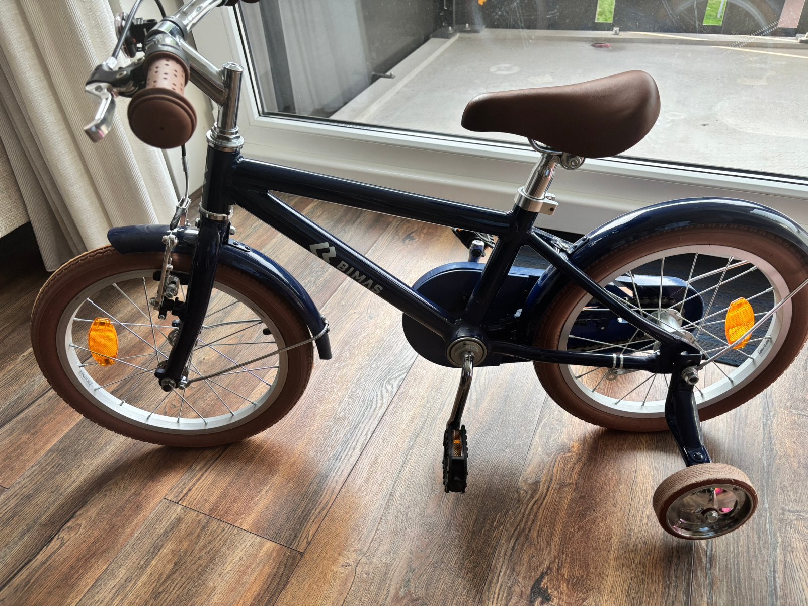 Jongensfiets Bimas 16 Inch Als Nieuw!, Fietsen en Brommers, Ophalen, Terugtraprem, Zijwieltjes, 16 tot 20 inch