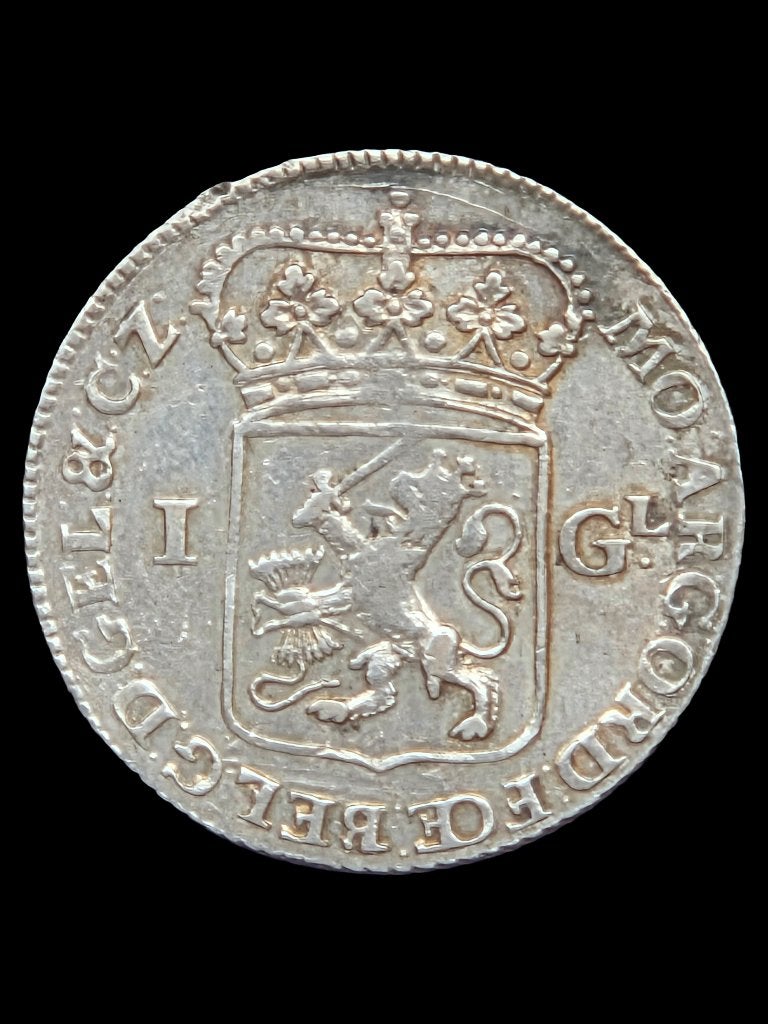 1 Gulden Gelderland 1763, Postzegels en Munten, Munten | Nederland, 1 gulden, Vóór koninkrijk, Zilver, Ophalen of Verzenden