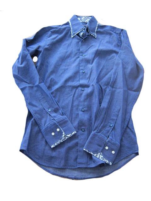 Blumfontain blouse overhemd blauw s, Blauw, Halswijdte 38 (S) of kleiner, Zo goed als nieuw, Schipluidenlaan 20 5035KJ Tilburg