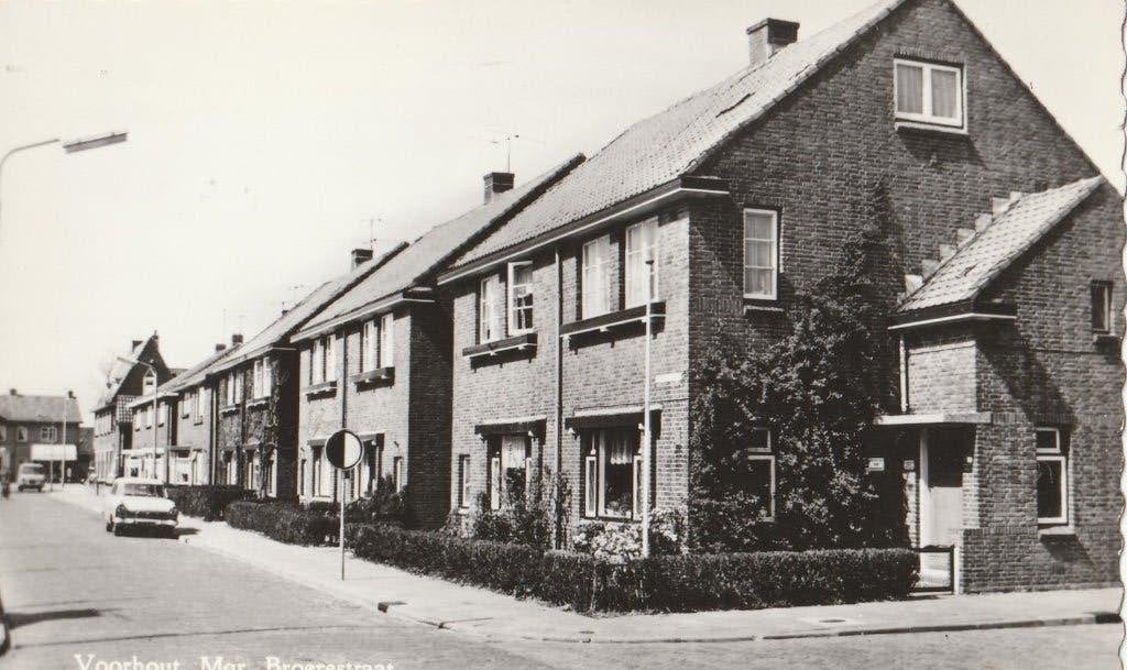 Voorhout-Mgr.Broerestraat, Ophalen of Verzenden, 1960 tot 1980, Ongelopen, Noord-Brabant