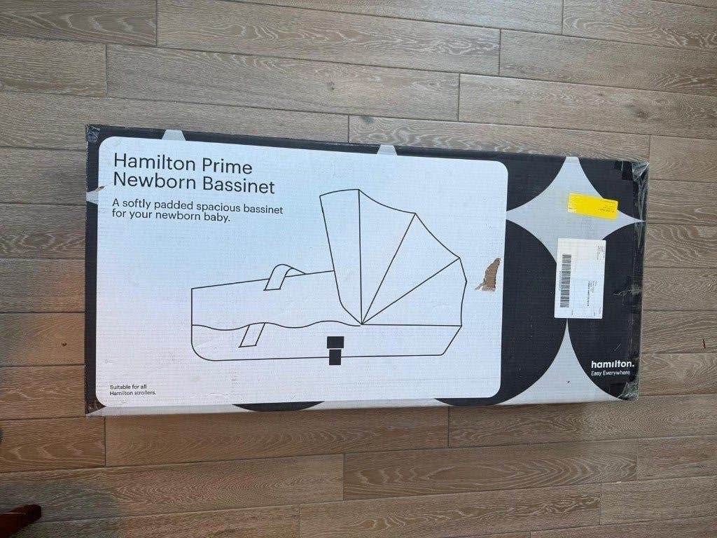 Hamilton Prime Newborn Bassinet – Zwart – Nieuw in doos, Nieuw, Met reiswieg, Ophalen, Kinderwagen