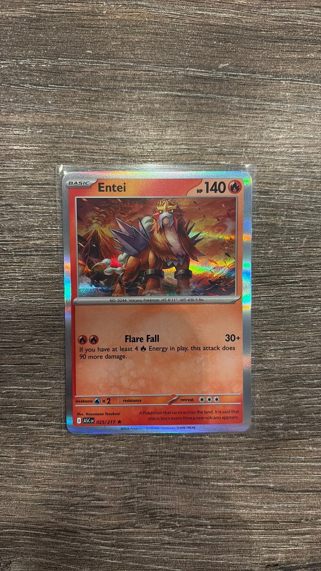 ASC Entei 025/217 holo, Ophalen of Verzenden, Zo goed als nieuw