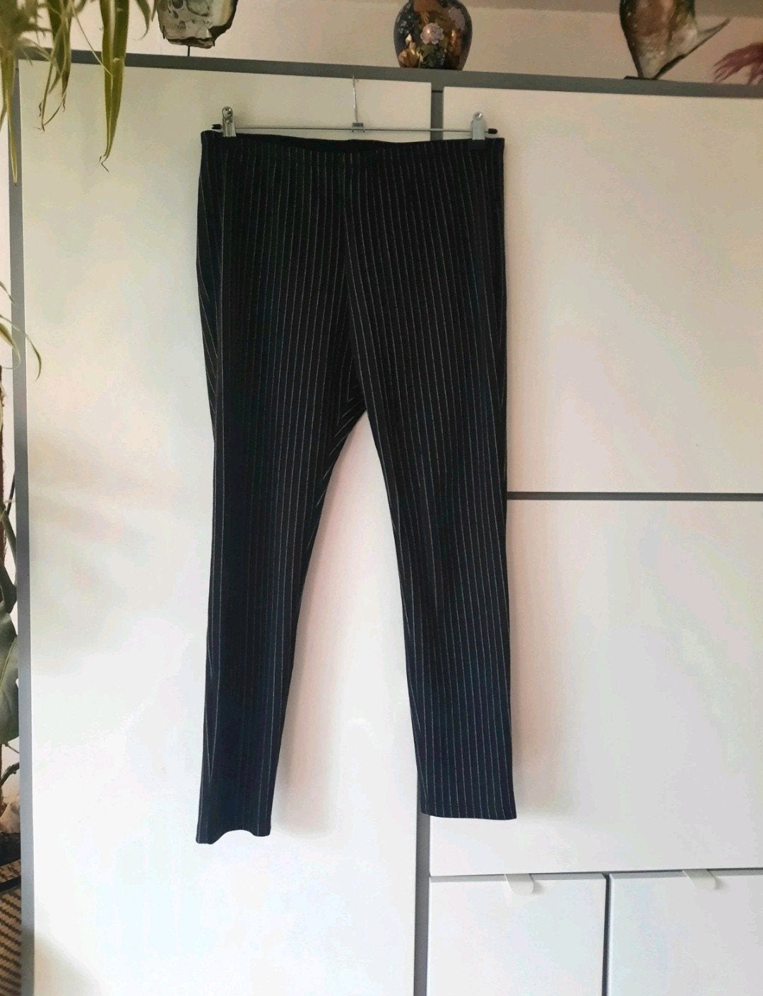 zwarte legging met krijtstreep, Legging, Zwart, Ophalen of Verzenden, Gedragen