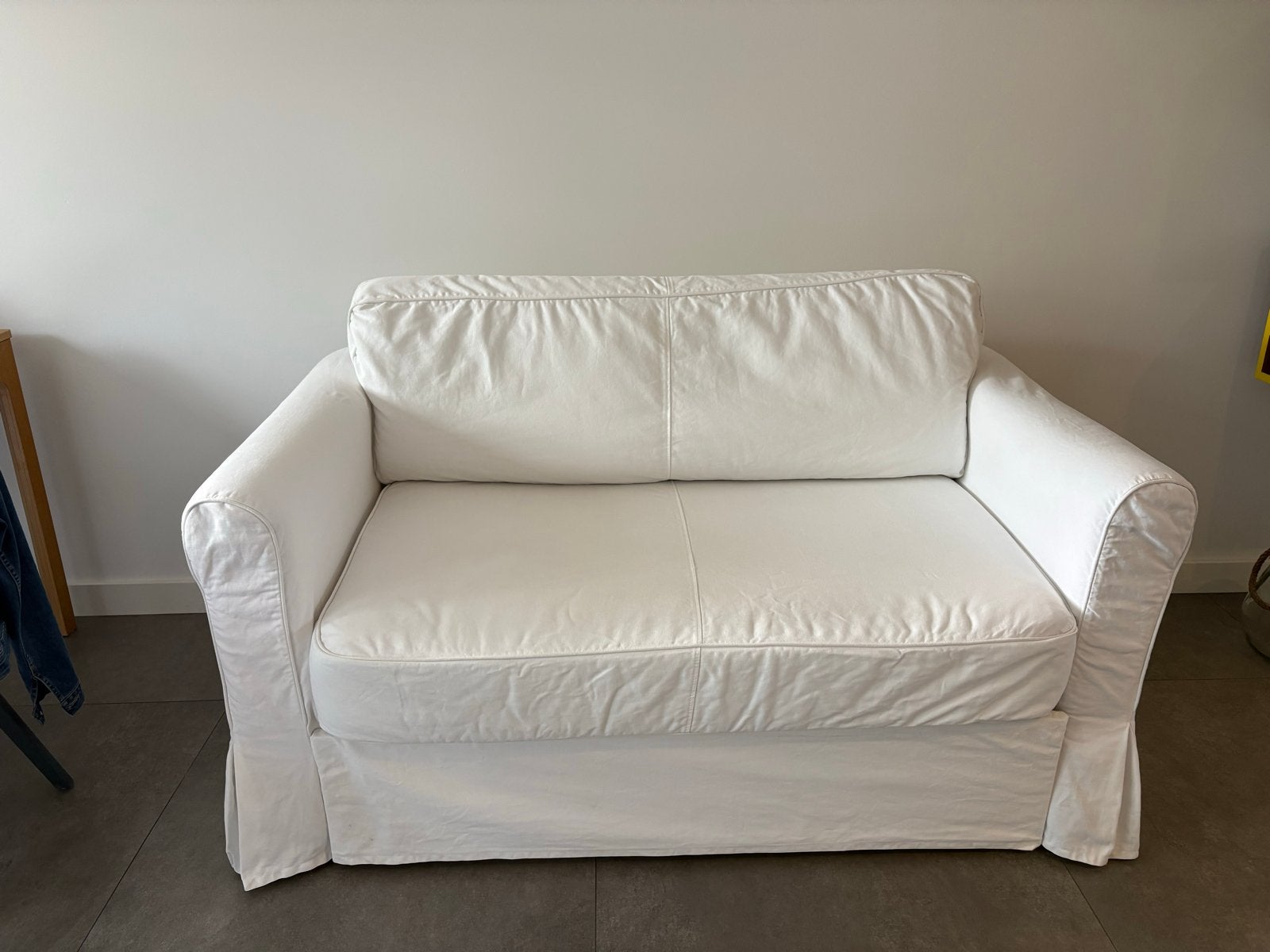 IKEA Hagalund 2-persoons slaapbank met opbergruimte, Ophalen, Gebruikt, Wit, Tweepersoons