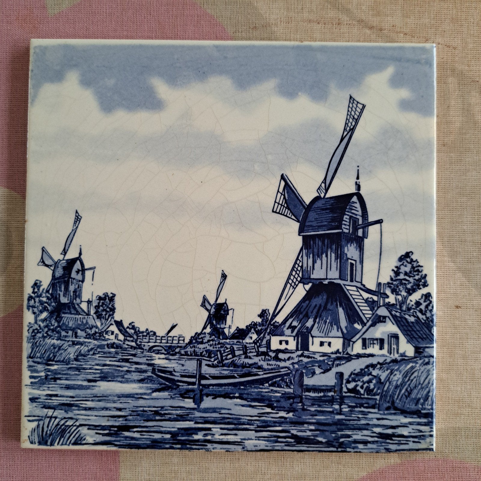 Tegeltje Delfs blauw, Ophalen of Verzenden