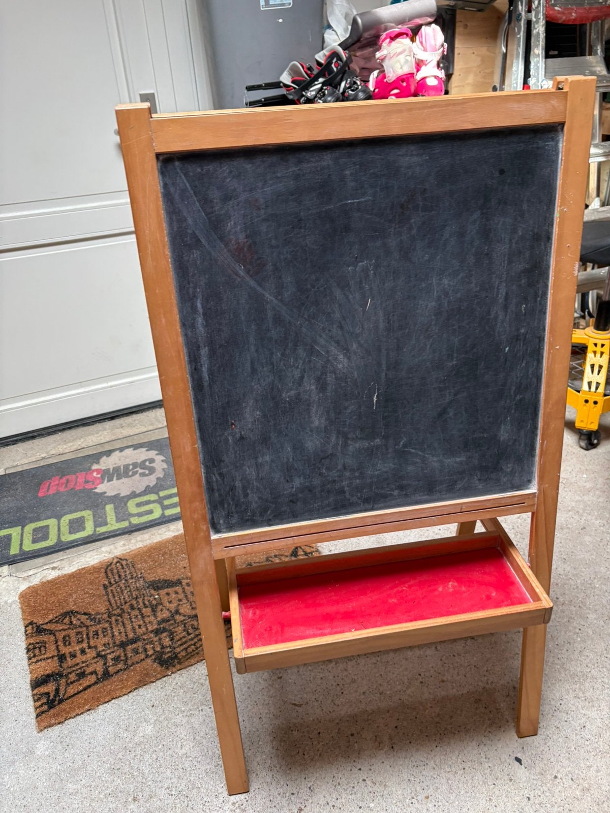 Ikea schoolbord (krijt en withboard), Ophalen, Gebruikt, Krijtbord