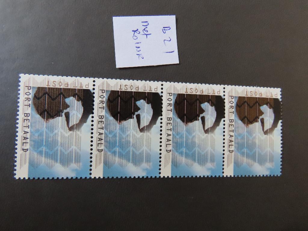 port betaald bz 1-5 met rolnr, Postzegels en Munten, Postzegels | Nederland, Ophalen of Verzenden, Na 1940, Postfris